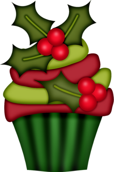 Dessin Cupcake De Noël, Tube - Dessin Cupcake De Noël, Tube (365x550)