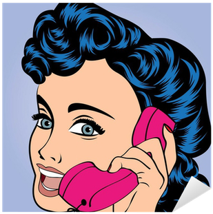 Pop Art Cute Retro Woman In Comics Style Sticker • - Pop Art Cute Retro Woman In Comics Style Sticker • (400x400)