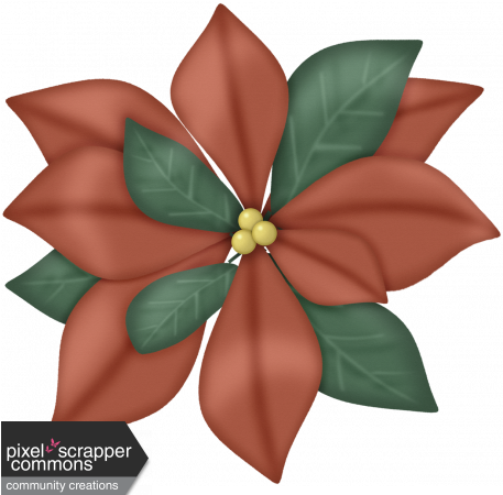 Retro Holly Jolly Poinsettia - Retro Holly Jolly Poinsettia (456x456)