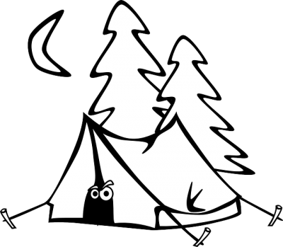 Tent Clip Art Scary Eyes - Tent Clip Art Scary Eyes (400x349)