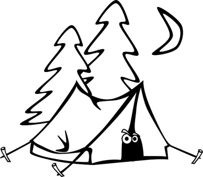 Tent Clip Art Scary Eyes - Tent Clip Art Scary Eyes (400x349)