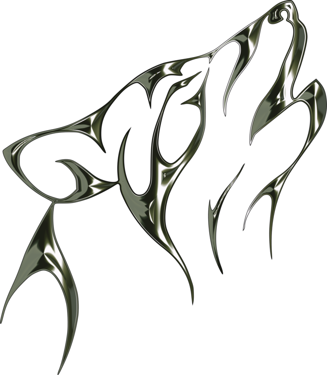 Gray Wolf Drawing Tattoo Line Art Pencil - Gray Wolf Drawing Tattoo Line Art Pencil (653x749)