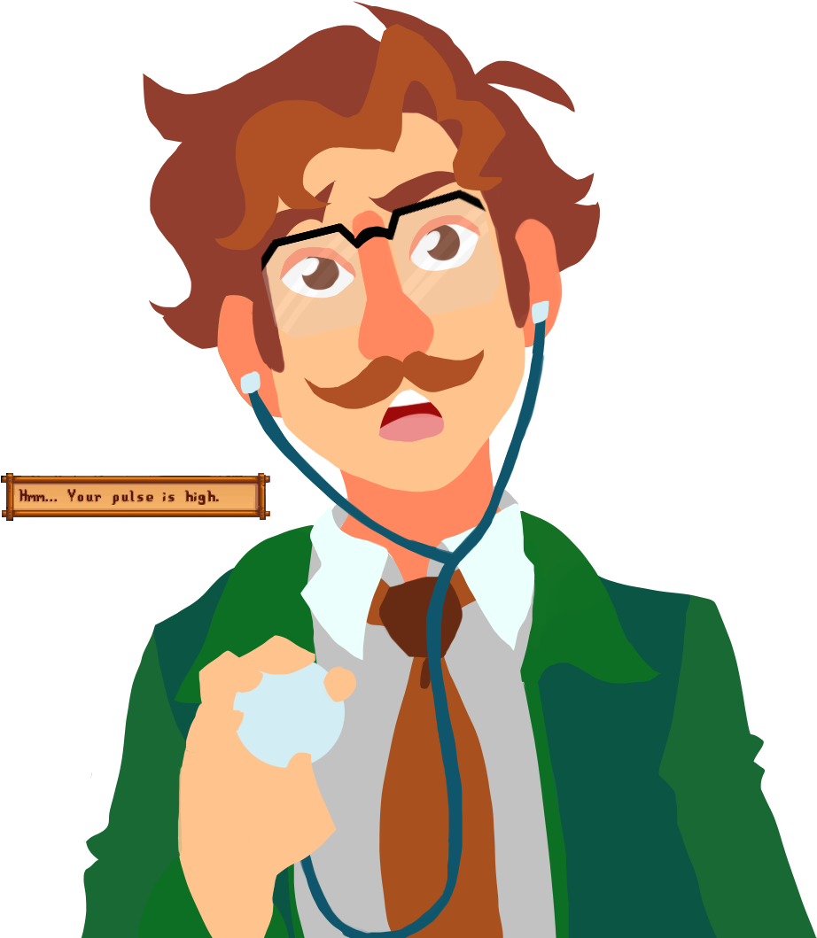 Graphic Free Stock Harvey From Stardew Valley By Soulfoxdemon - Graphic Free Stock Harvey From Stardew Valley By Soulfoxdemon (959x1080)