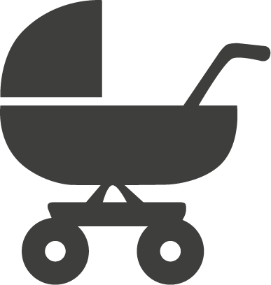 Graphic Of A Baby Carriage To Signify Birth - Graphic Of A Baby Carriage To Signify Birth (387x408)