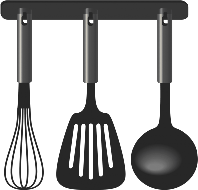 Download Black Kitchen Tool Set Clipart Png Photo - Download Black Kitchen Tool Set Clipart Png Photo (850x814)
