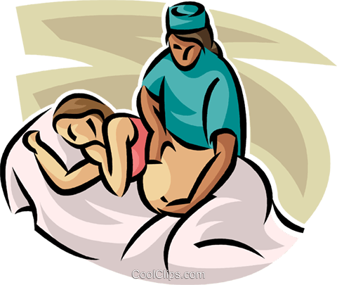 Arzt Untersucht Eine Schwangere Frau Vektor Clipart - Arzt Untersucht Eine Schwangere Frau Vektor Clipart (480x405)