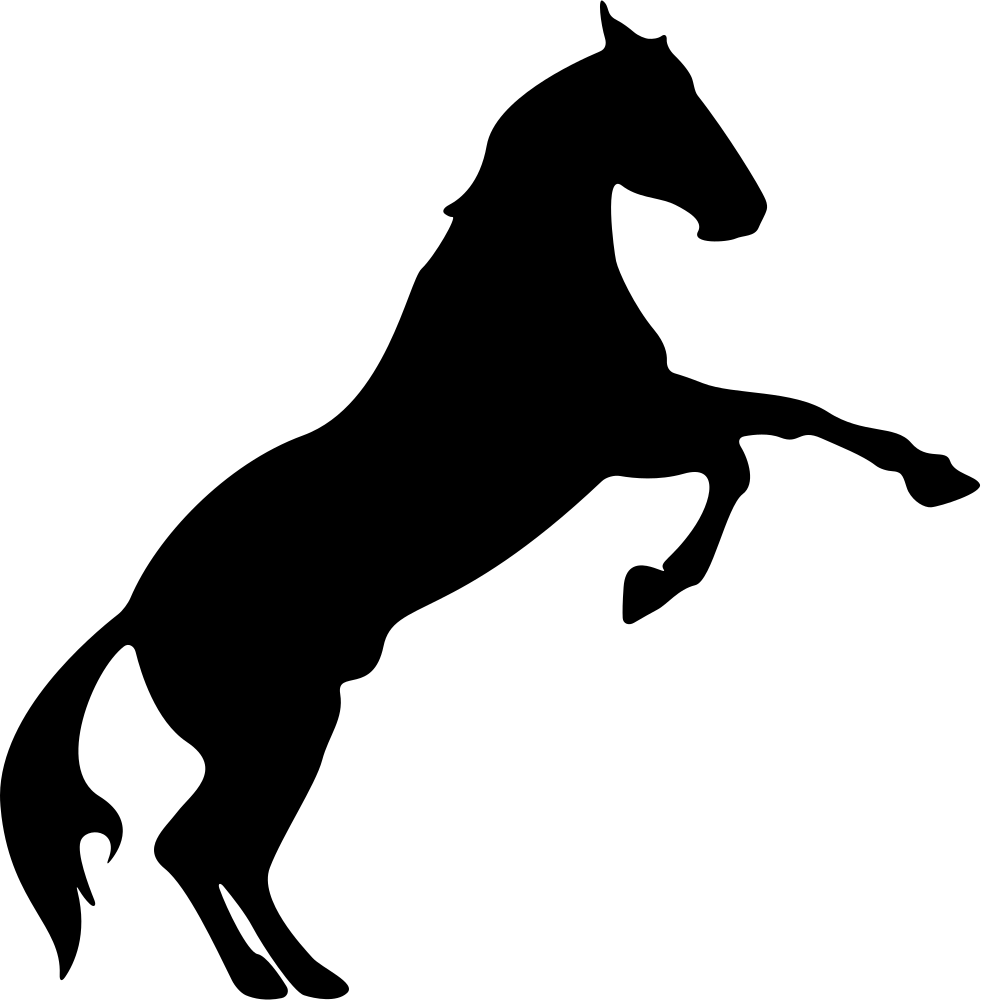 Horse Raising Feet Silhouette Comments - Horse Raising Feet Silhouette Comments (981x1000)