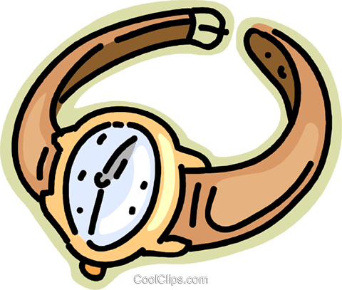 Wristwatch Royalty Free Vector Clip Art Illustration - Wristwatch Royalty Free Vector Clip Art Illustration (480x407)
