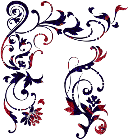 Scroll Red,large,300dpi,floral Design - Scroll Red,large,300dpi,floral Design (500x500)