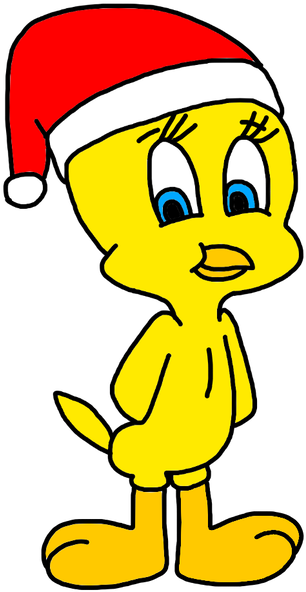 Tweety With Santa Claus Hat By Mega Shonen One 64 - Tweety With Santa Claus Hat By Mega Shonen One 64 (1032x774)