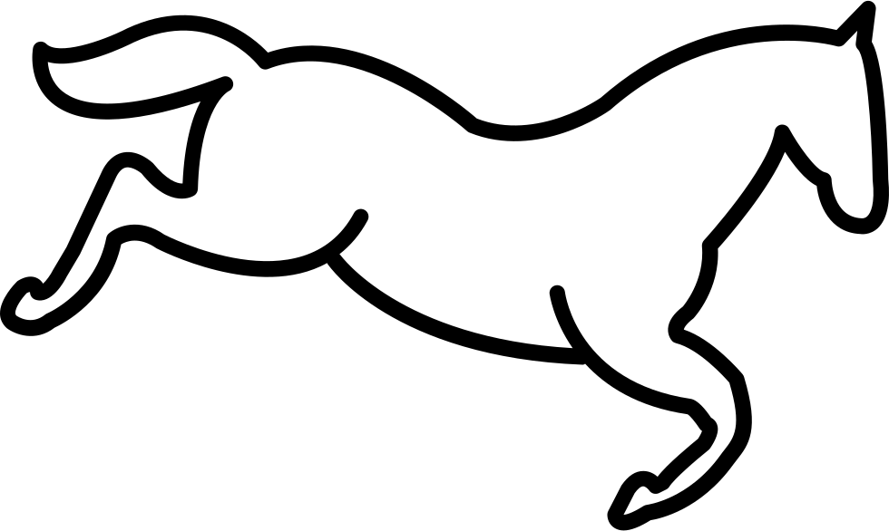 Jumping Horse Going Down Outline Comments - Jumping Horse Going Down Outline Comments (980x586)
