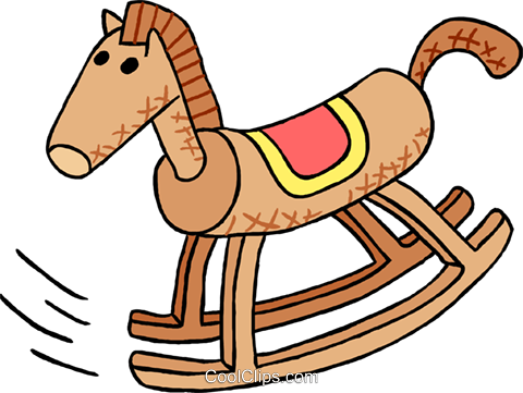 Rocking Horse Royalty Free Vector Clip Art Illustration - Rocking Horse Royalty Free Vector Clip Art Illustration (480x361)