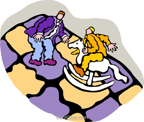 Wooden Rocking Horse Royalty Free Vector Clip Art - Wooden Rocking Horse Royalty Free Vector Clip Art (480x409)