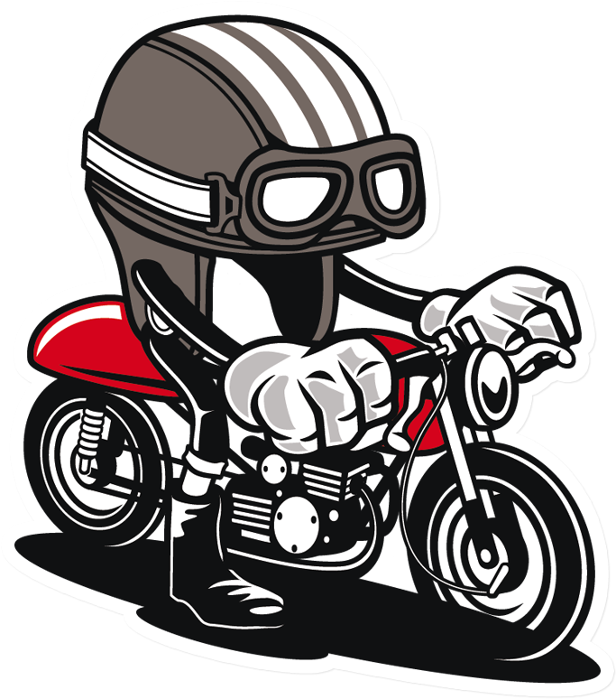 Sticker That Kick Ass Caferacer Helmet - Sticker That Kick Ass Caferacer Helmet (800x800)