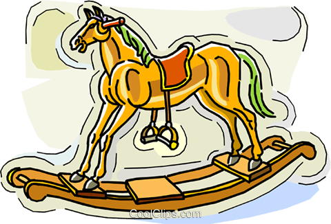 Rocking Horse Royalty Free Vector Clip Art Illustration - Rocking Horse Royalty Free Vector Clip Art Illustration (480x326)