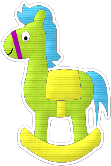 Rocking Horse Baby 2016, Paper Art, Babyshower, Clip - Rocking Horse Baby 2016, Paper Art, Babyshower, Clip (411x582)