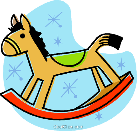 Rocking Horse Royalty Free Vector Clip Art Illustration - Rocking Horse Royalty Free Vector Clip Art Illustration (480x459)