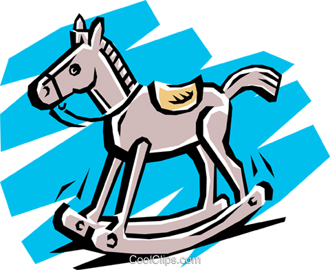 Rocking Horse Royalty Free Vector Clip Art Illustration - Rocking Horse Royalty Free Vector Clip Art Illustration (480x393)