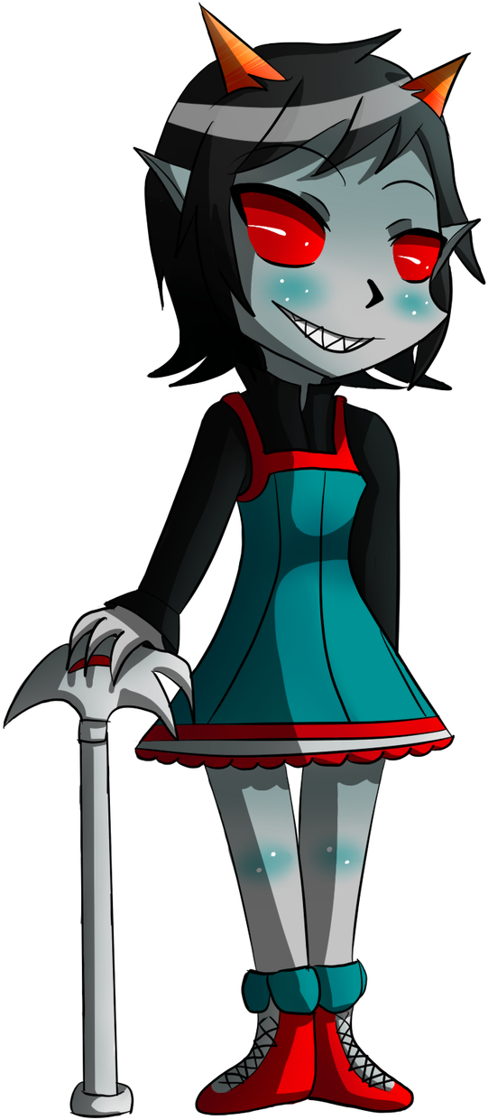 Blind Girl In A Cute Little Dress By Feralfighter - Blind Girl In A Cute Little Dress By Feralfighter (619x1291)