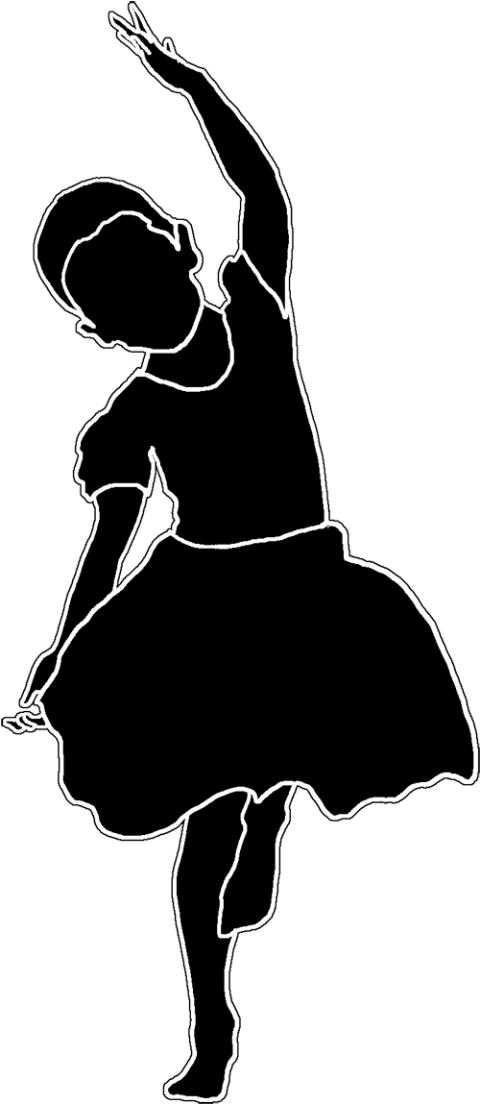 Free Png Download Dancing Little Girl Silhouette Png - Free Png Download Dancing Little Girl Silhouette Png (480x1104)