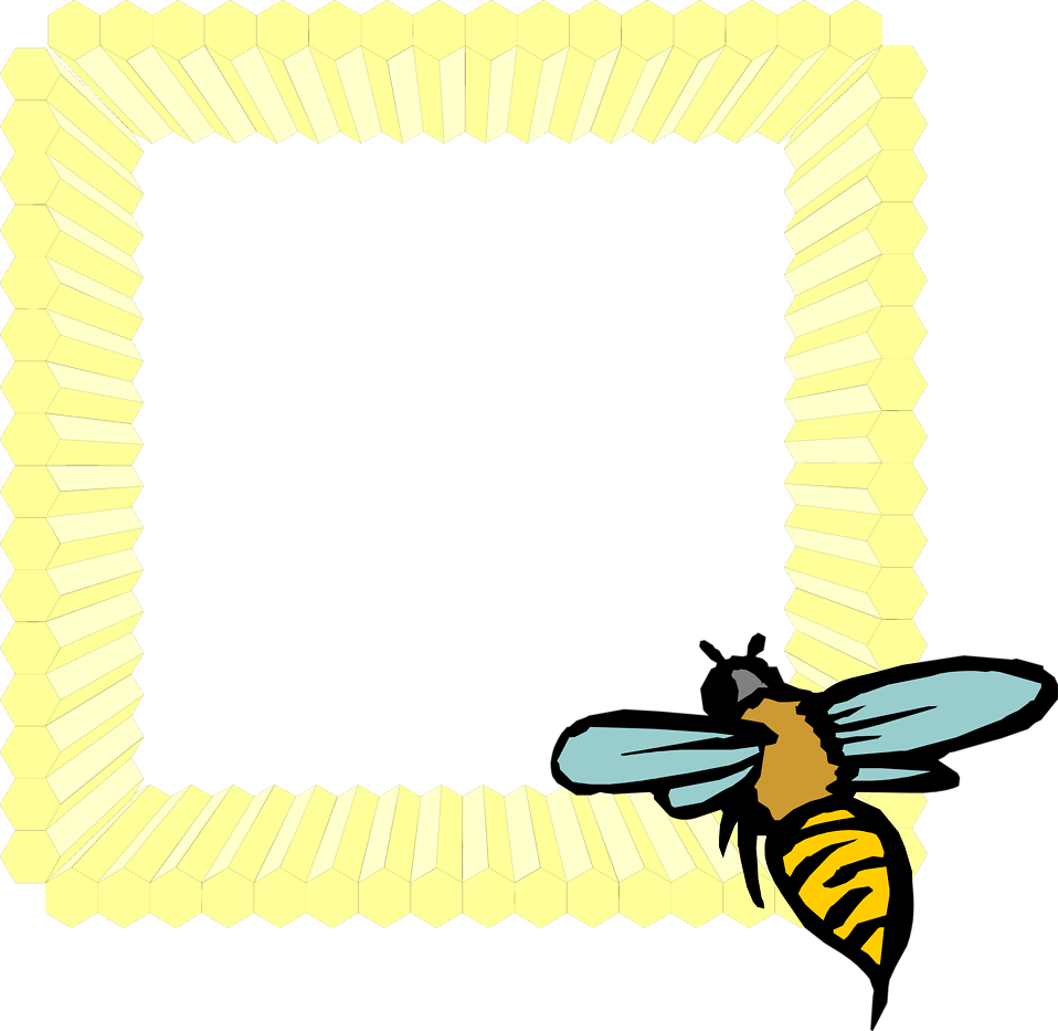 Free Bee Border Clip Art - Free Bee Border Clip Art (958x933)