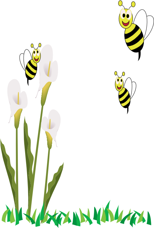 Bees And Flowers Clipart - Bees And Flowers Clipart (512x759)