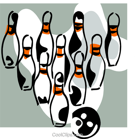 Bowling Ball And Pins Royalty Free Vector Clip Art - Bowling Ball And Pins Royalty Free Vector Clip Art (464x480)