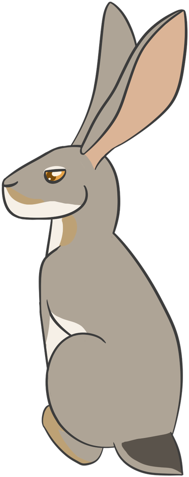 Black-tailed Jackrabbit By Kajuale - Black-tailed Jackrabbit By Kajuale (400x967)