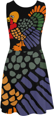 Funny Turkey Abstract Art Atalanta Sundress - Funny Turkey Abstract Art Atalanta Sundress (500x500)