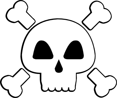 Skull And Cross Bones Svg - Skull And Cross Bones Svg (397x335)