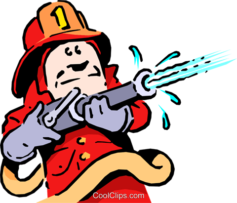 Cartoon Feuerwehrmann Vektor Clipart Bild -cart0650 - Cartoon Feuerwehrmann Vektor Clipart Bild -cart0650 (480x411)