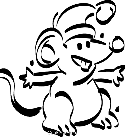 Mouse With A Christmas Hat On Royalty Free Vector Clip - Mouse With A Christmas Hat On Royalty Free Vector Clip (440x480)