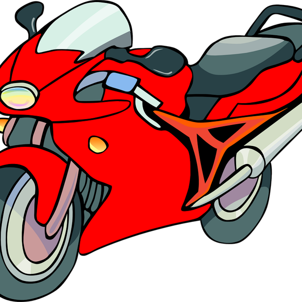 Motorcycles Clipart Motorcycle Bike Red Free Vector - Motorcycles Clipart Motorcycle Bike Red Free Vector (1024x1024)