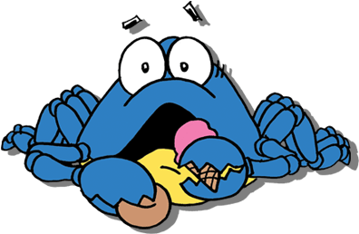 Junk-food Crabbie Holding Chocolate Donut And Strawberry - Junk-food Crabbie Holding Chocolate Donut And Strawberry (400x400)