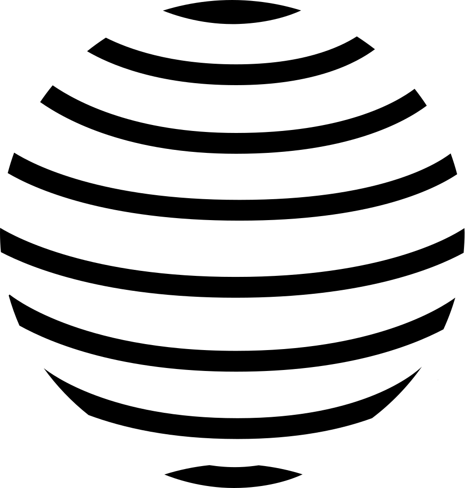 Earth Globe With Parallel Horizontal Lines Pattern - Earth Globe With Parallel Horizontal Lines Pattern (935x980)