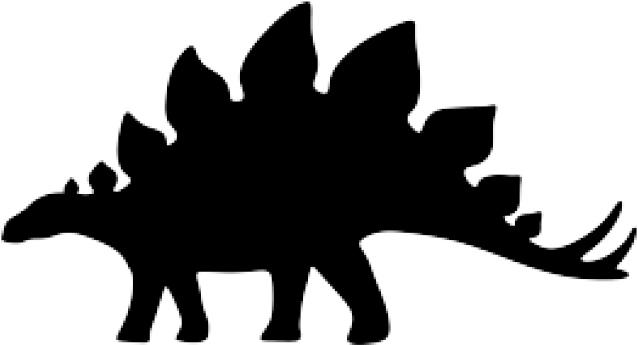 Stegosaurus Clipart Dinosaur Silhouette - Stegosaurus Clipart Dinosaur Silhouette (640x480)