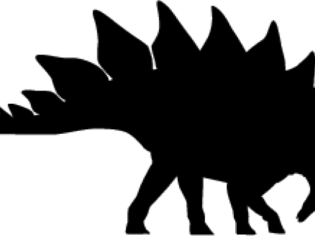 Stegosaurus Clipart Dinosaur Silhouette - Stegosaurus Clipart Dinosaur Silhouette (640x480)
