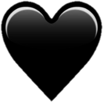 Black Heart Emoji Png - Black Heart Emoji Png (1024x1024)