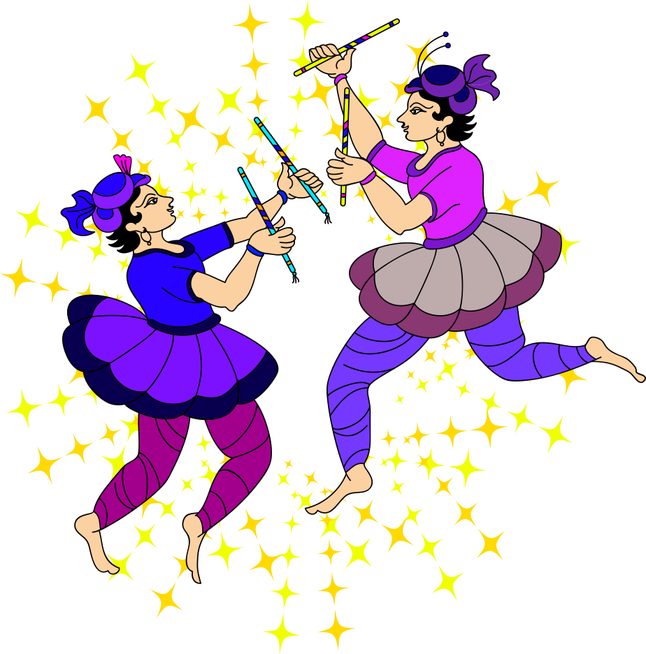 Tattoo Vector Art Dance Royalty-free Indian Garba Clipart - Tattoo Vector Art Dance Royalty-free Indian Garba Clipart (924x936)