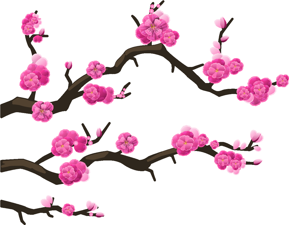 Sticker Branches Cerisier Du Japon Ambiance Sticker - Sticker Branches Cerisier Du Japon Ambiance Sticker (1200x1200)