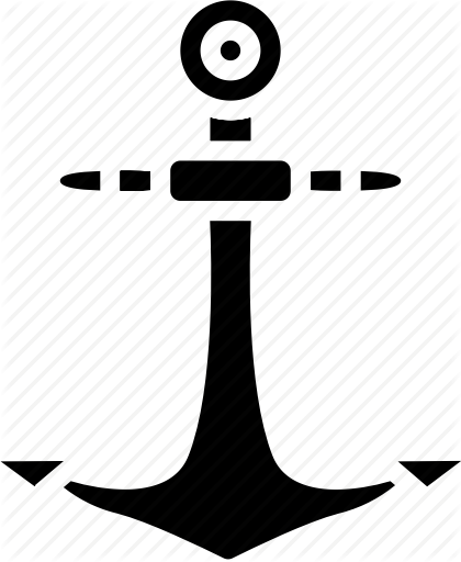 Svg Black And White Download Solid By Smashicons Anchor - Cross (420x512)
