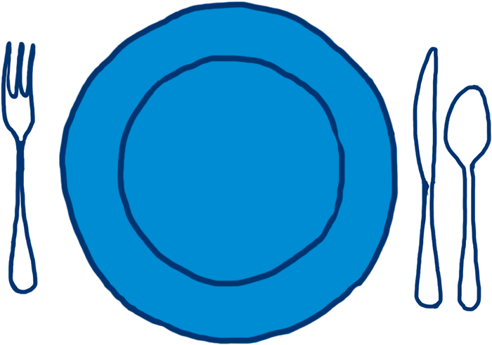 Utensils Clipart Blue Plate - Draw Baby Mario (800x541)