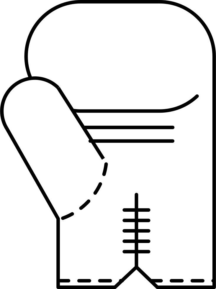 Glove Kitchen Utensil Comments - Line Art (732x980)