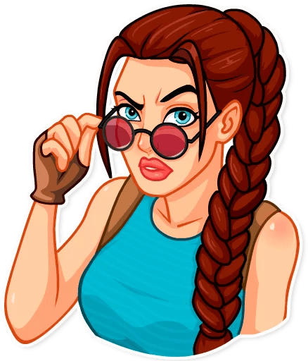View 13 More Stickers - Telegram Stickers Tomb Raider (512x512)