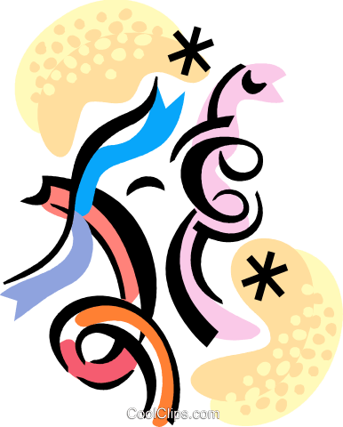 Streamer Royalty Free Vector Clip Art Illustration - Illustration (386x480)