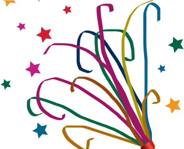 Decoration Clipart Streamer - Clipart Party Streamers (640x480)