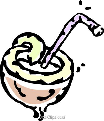 Exotic Drink Royalty Free Vector Clip Art Illustration - Exotic Drink Royalty Free Vector Clip Art Illustration (415x480)