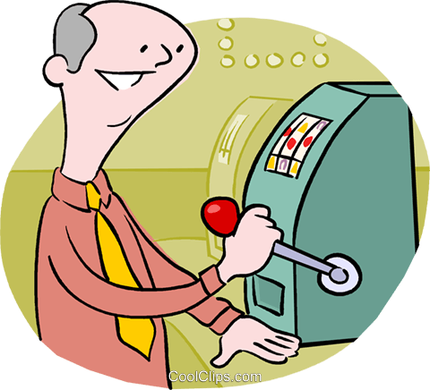 Slot Machine Royalty Free Vector Clip Art Illustration - Cartoon (480x436)