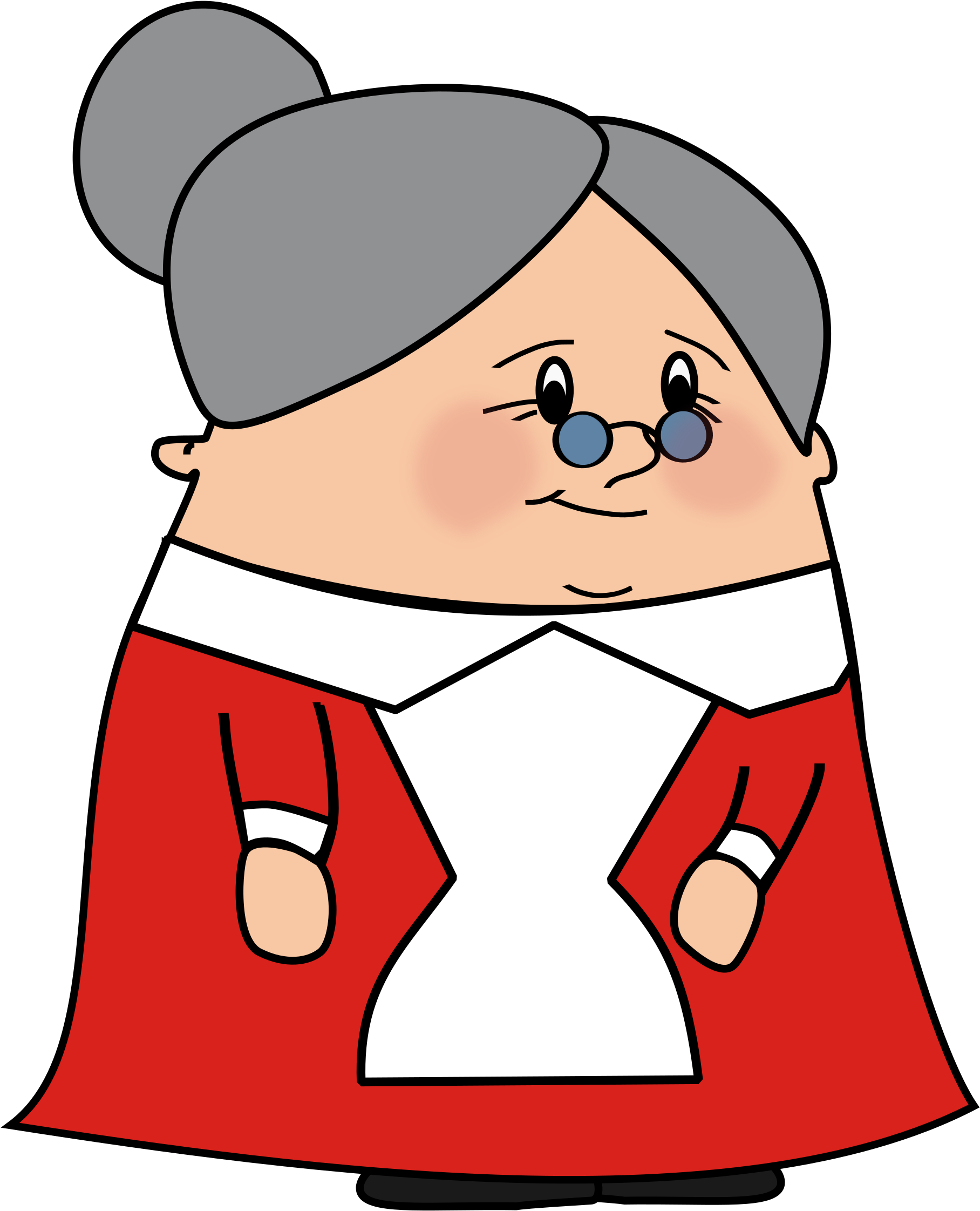 Big Image - Old Woman Cartoon Transparent Background (2400x2400)