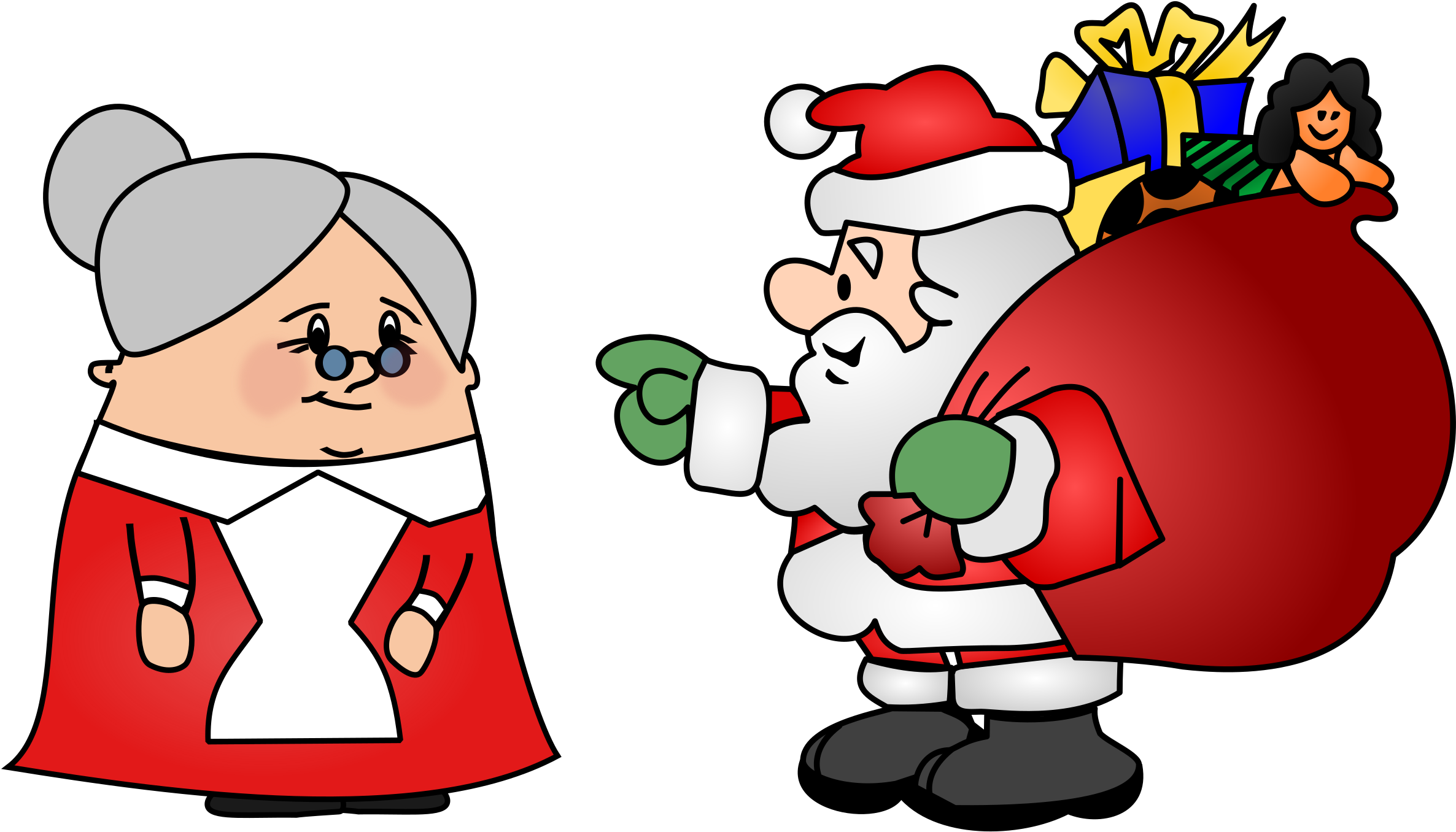 Big Image - Christmas Postage Stamp Clip Art (2400x1383)